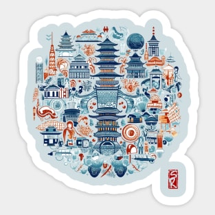 Pagoda Sticker